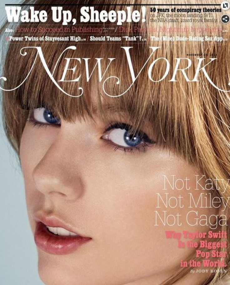 American country crooner Taylor Swift has been called the “biggest pop star in the world” in the latest issue of New York magazine.