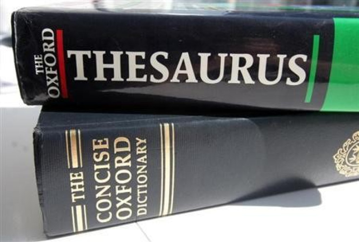A generic picture of an English dictionary and a thesaurus. OFFPO