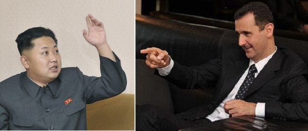 Bound by principles: Kim Jong Un (l) and Bashar al Assad have been swapping notes Bound by principles: Kim Jong Un (l) and Bashar al Assad have been swapping notes