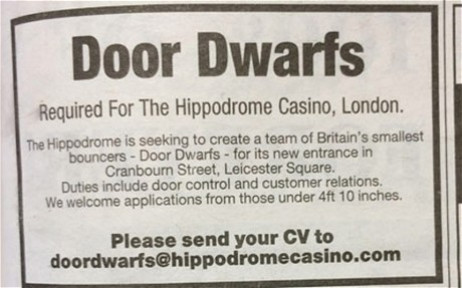 The advert seen in the paper The advert seen in the paper
