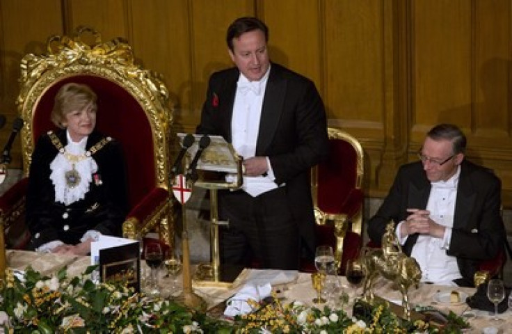 David Cameron at Lord Mayor's banquet