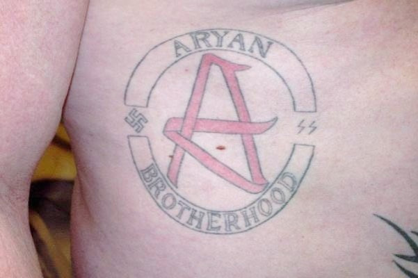 The Aryan Brotherhood are known for their distinctive tattoos (WikiComms) The Aryan Brotherhood are known for their distinctive tattoos (WikiComms)
