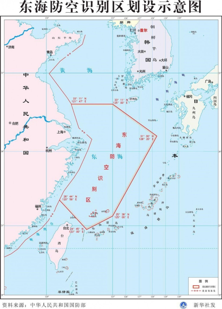 China declare air defence zone
