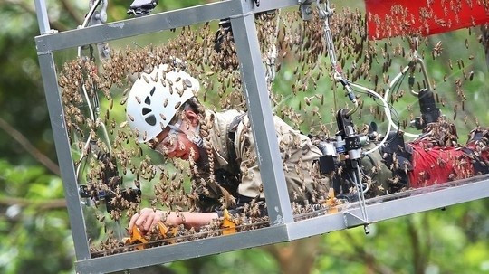 I'm a Celebrity star Amy Willerton in the Hang Glider from Hell