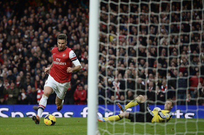 Olivier Giroud Arsenal Boruc Southampton