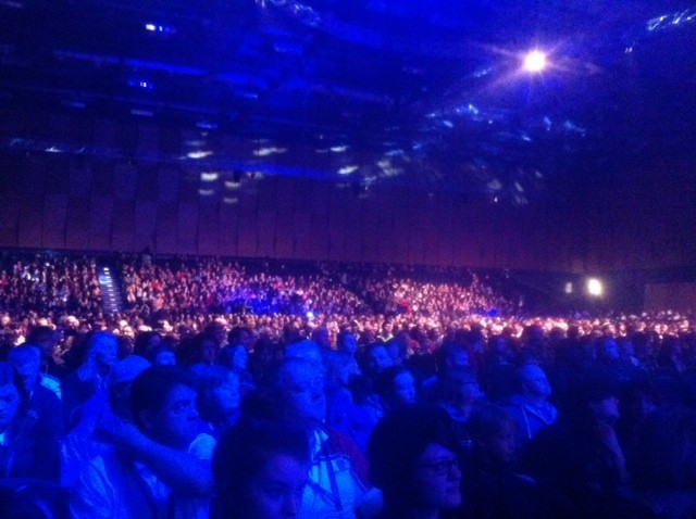 An audience of thousands turned up to see Peter Davison, Sylvester McCoy, Colin Baker speak to an audience of thousands for the Doctor Who 50th Anniversary celebration (Photo: Lianna Brinded, IBTimes UK)