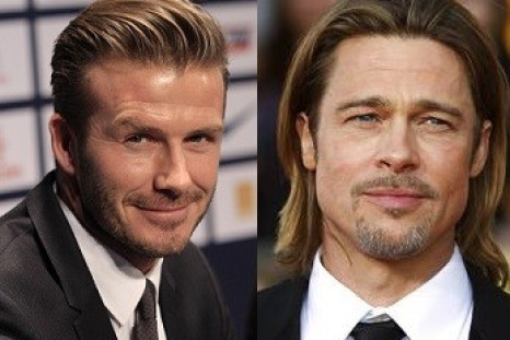 David Beckham and Brad Pitt