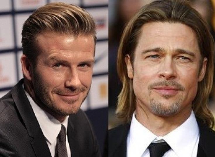 David Beckham and Brad Pitt