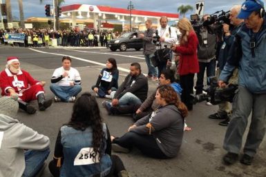 Santa, Walmart supporters and warehouse workers arrested
