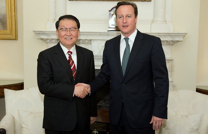 Cameron with Chinese politician
