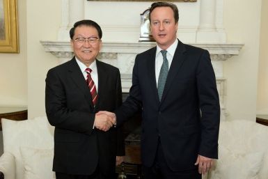 Cameron with Chinese politician