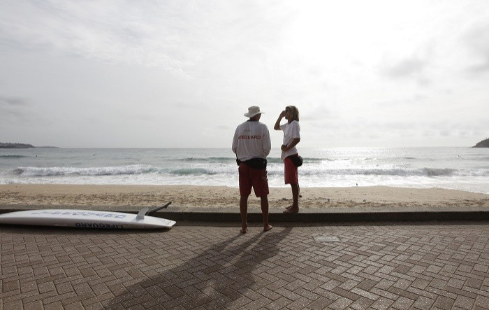 Beaches around Riecks Point were immediately closed after the shark attack and water police are patrolling the area. (Reuters)