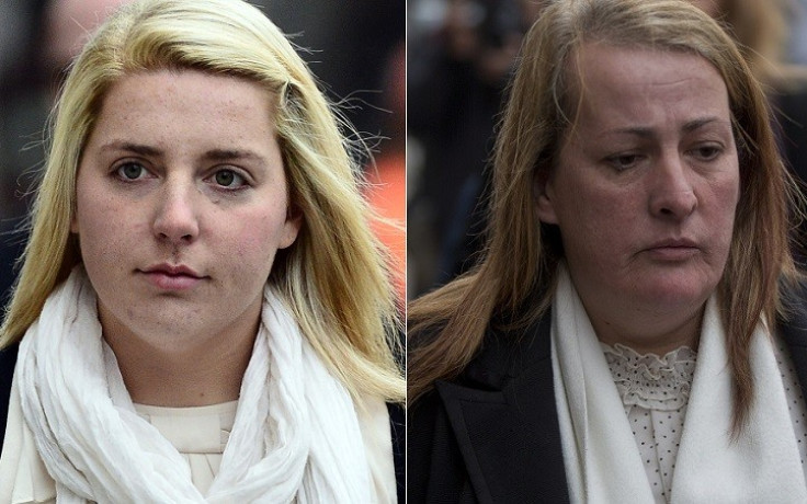 Aimee West (l) and Lyn Rigby leave court after hearing harrowing evidence of the killing of Lee Rigby PIC: Reuters