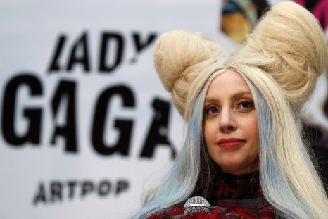 Singer Lady Gaga attends a news conference in Tokyo