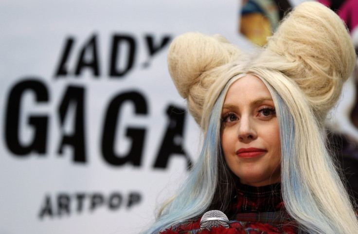 Singer Lady Gaga attends a news conference in Tokyo