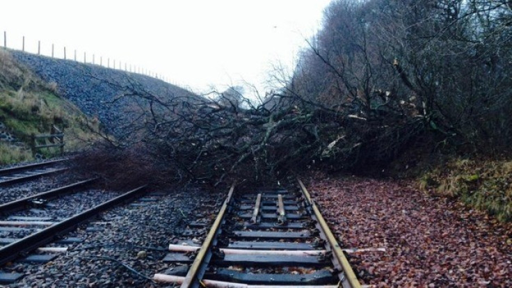 The winds have also caused major travel disruptions across Scotland (Twitter/National Rail)