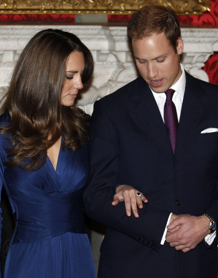 Top 10 Most Expensive Engagement Rings. Pictured: Princess Kate Middleton and Prince William (Photo: Reuters)