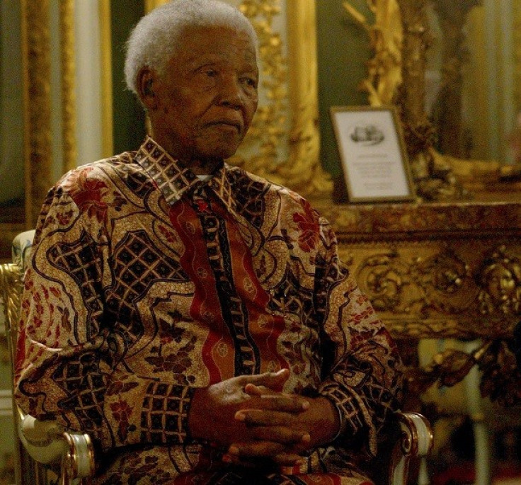 This shirt of Nelson Mandela doesn't stick out as much as blend in to the background PIC: Reuters
