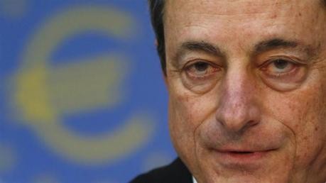 Mario Draghi, President of the European Central Bank (ECB) answers reporter's questions during his monthly news conference at the ECB headquarters in Frankfurt