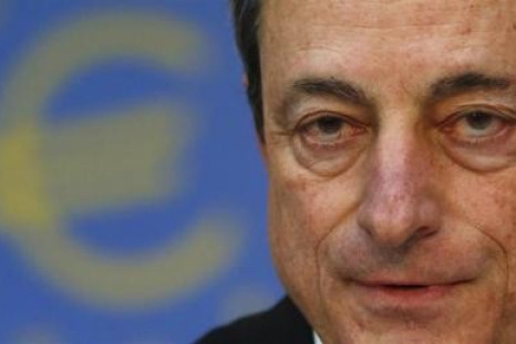 Mario Draghi, President of the European Central Bank (ECB) answers reporter's questions during his monthly news conference at the ECB headquarters in Frankfurt