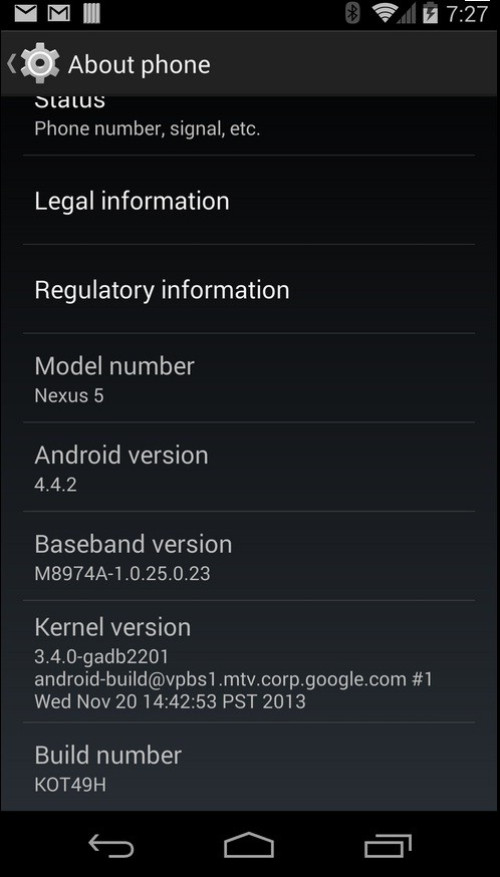 Android 4.4.2 KitKat Android 4.4.2 KitKat