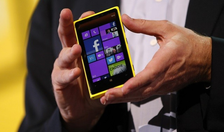 Nokia Lumia 920 featuring Windows Phone 8 during an event in San Francisco.
