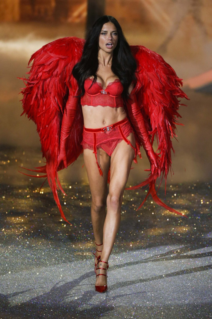 Model Adriana Lima presents a creation during the annual Victoria's Secret Fashion Show in New York