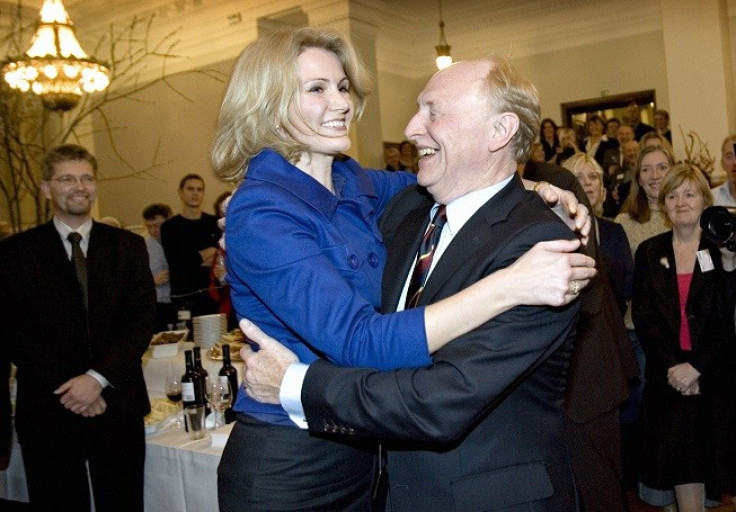 Helle Thorning-Schmidt dances with Neil Kinnock PIC: Reuters