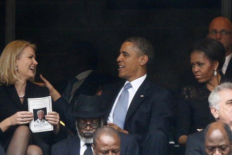 Nothing lies more than a camera, claims snapper who captured Obama's selfie at Nelson Mandela memorial PIC: Reuters