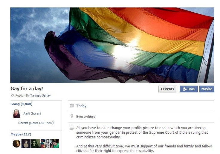 Gay For a Day Facebook page