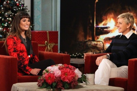 Lea Michelle with Ellen DeGeneres