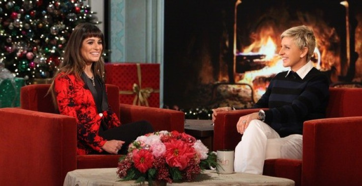 Lea Michelle with Ellen DeGeneres
