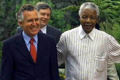 Peter Hain with Nelson Mandela