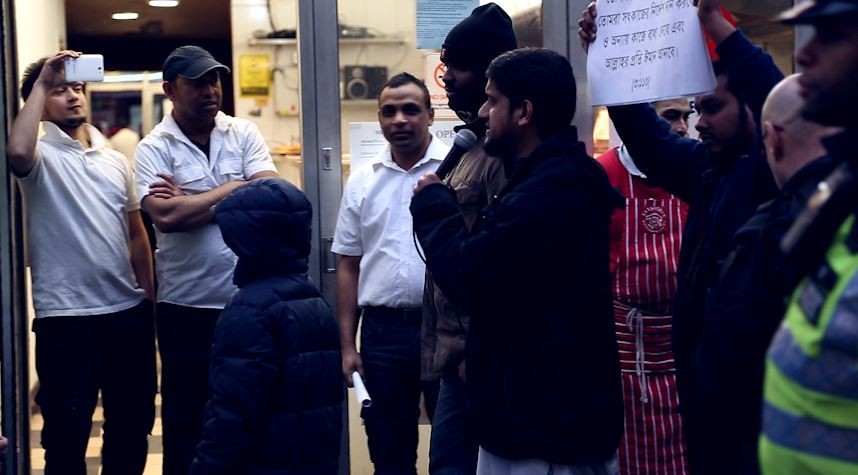 Businesses looked on at Shariah Project protest PIC: IBTimes.co.uk. Businesses looked on at Shariah Project protest PIC: IBTimes.co.uk.