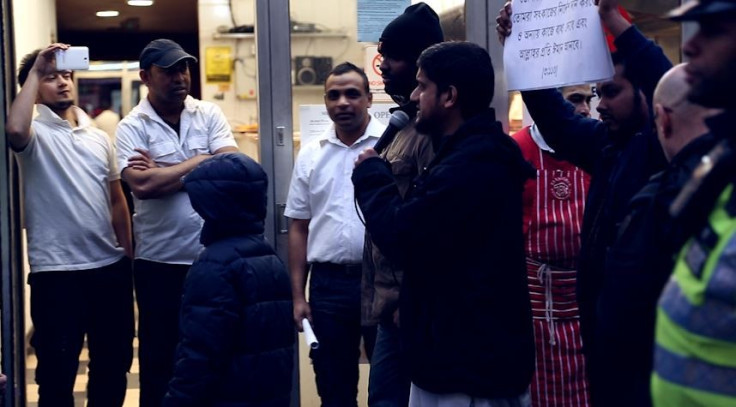 Businesses looked on at Shariah Project protest PIC: IBTimes.co.uk.