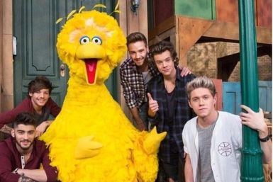 One Direction Meet Big Bird