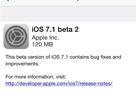 iOS 7.1 Beta 2