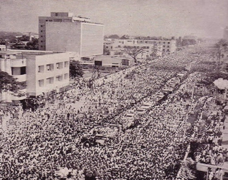 Crowds gather to pay tribute to C N Annaduri