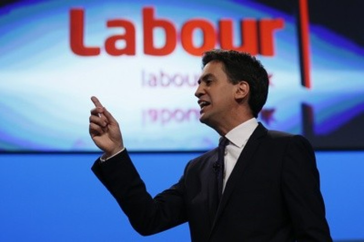 Ed Miliband addressing Labour conference