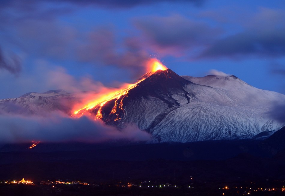 Etna erupts