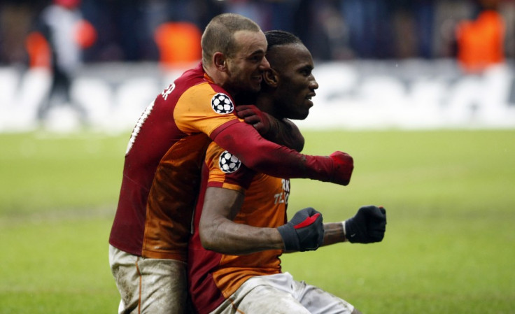 Didier Drogba and Wesley Snejder