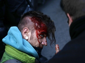 BARCELONA PROTESTERS ATTACK STOCK MARKET