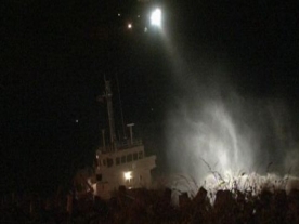 Dramatic Rescue as Cargo Ship Hits Rock in Wales