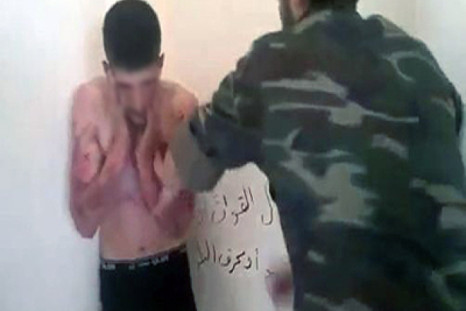 Graphic video footage of Syrian detainee being tortured
