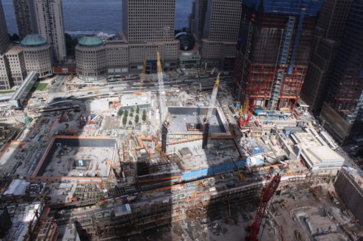 The World Trade Center construction zone is seen on September 10, 2010.