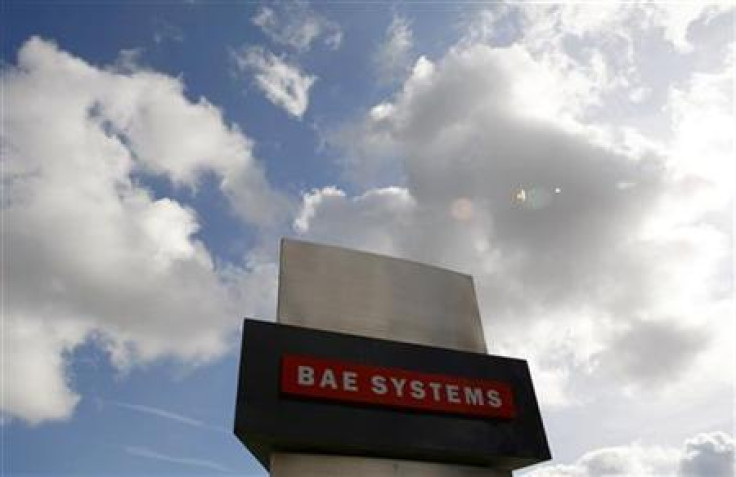 A BAE systems sign is seen outside the company&#039;s Warton site near Preston