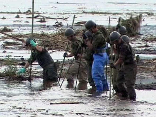 Aftermath of Flooding in Japan that left 24 people dead