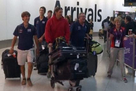 Olympic Athletes Arrive at Heathrow