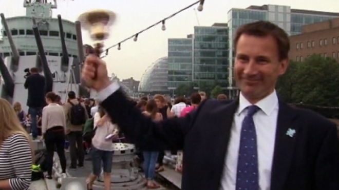 Minister Jeremy Hunt left holding the Bell End