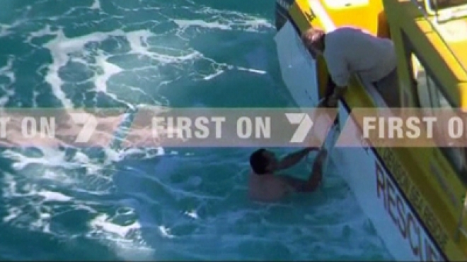 Fisherman Saved from Shark attack in Australia